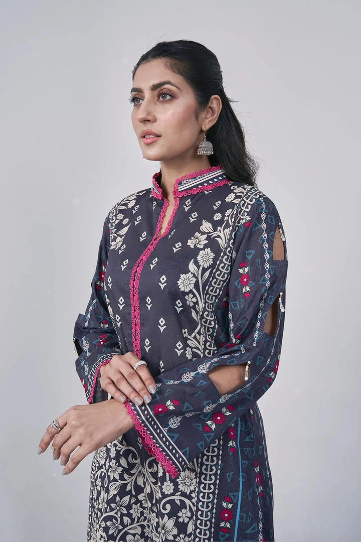 3PC Printed Unstitched Lawn Suit KLA-3038 Printed KHAS STORES 