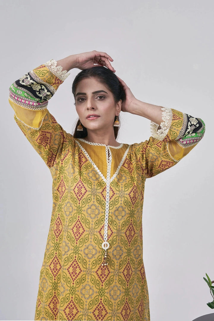 3PC Printed Unstitched Lawn Suit KLA-3039 Printed KHAS STORES 