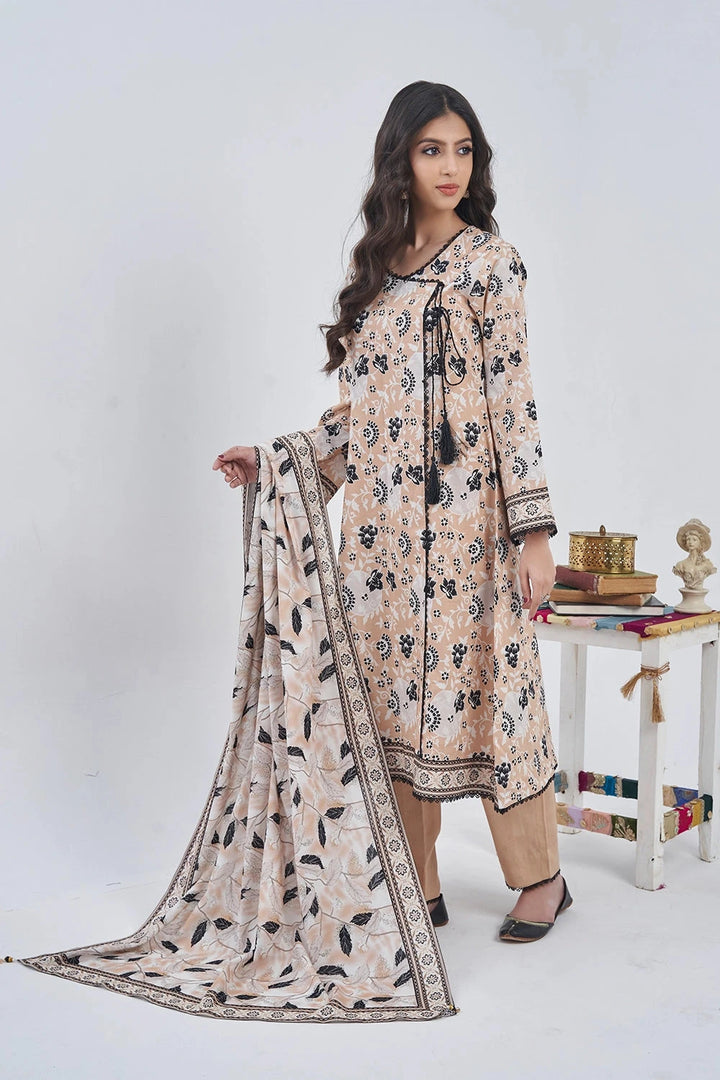 3PC Printed Unstitched Lawn Suit KLA-3096 Printed KHAS STORES 