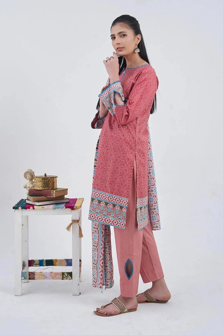 3PC Printed Unstitched Lawn Suit KLA-3157 Printed KHAS STORES 