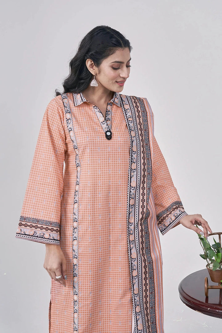 3PC Printed Unstitched Lawn Suit KLA-3159 Printed KHAS STORES 