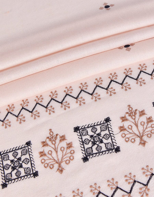 Embroidered Shawl-10 Beige Apparel & Accessories KHAS STORES 