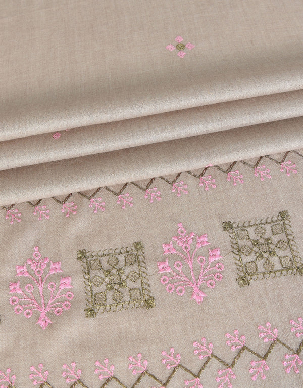 Embroidered Shawl-10 D-Pink Apparel & Accessories KHAS STORES 