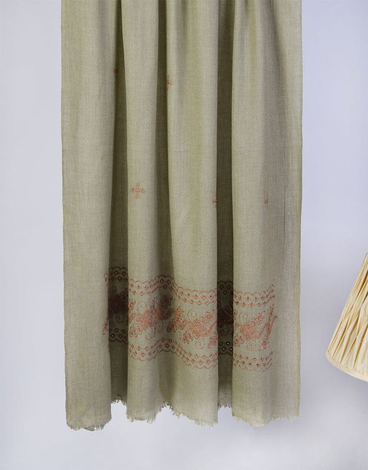 Embroidered Shawl-4 Green Apparel & Accessories KHAS STORES 