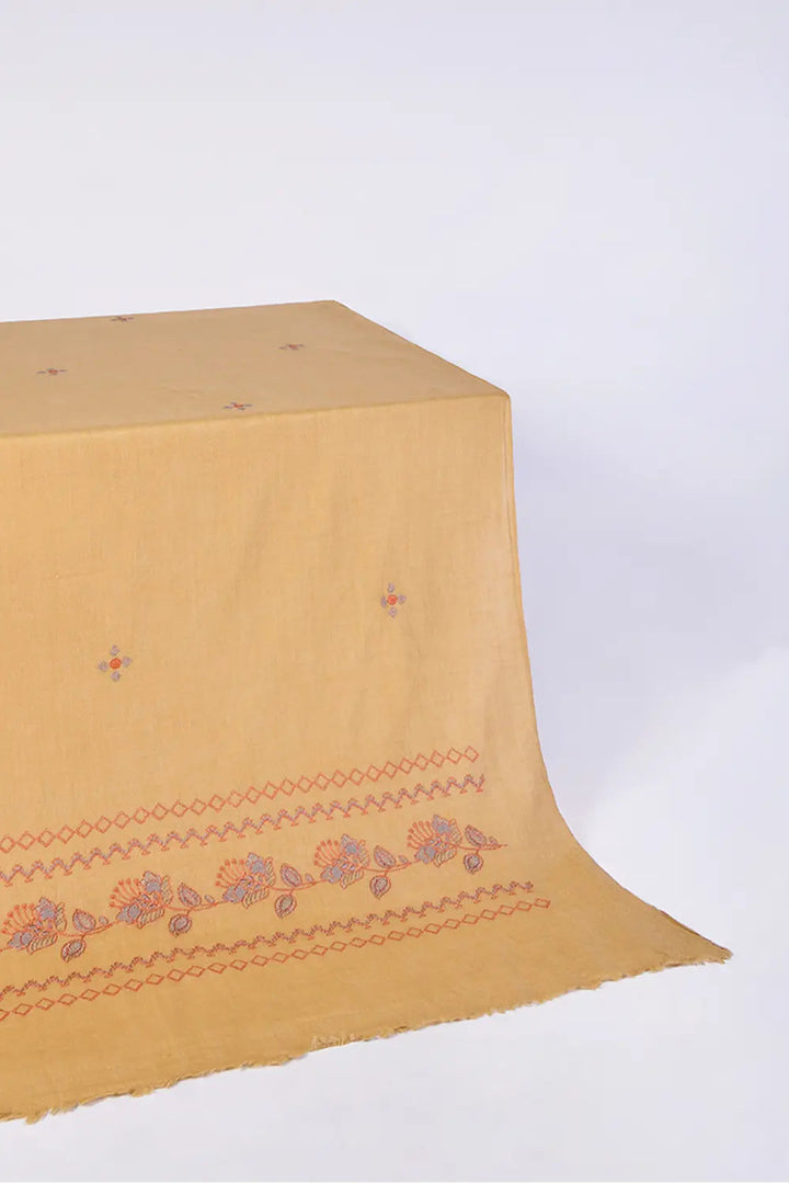 Embroidered Shawl-7 Camel Apparel & Accessories KHAS STORES 