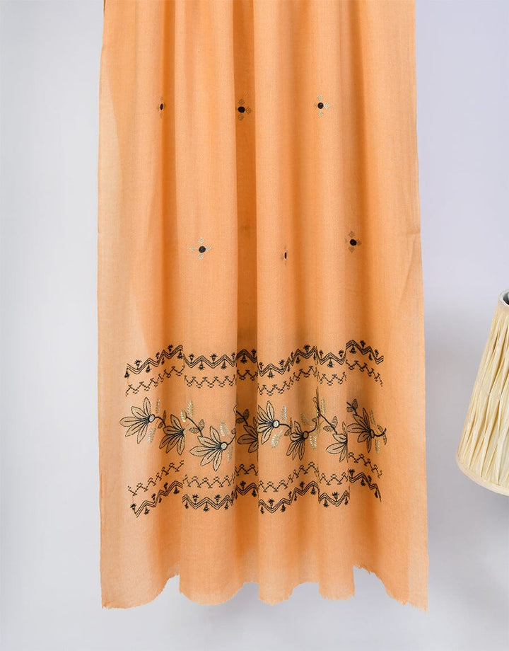 Embroidered Shawl-8 Camel Apparel & Accessories KHAS STORES 