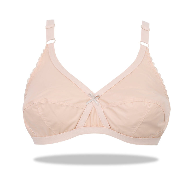 Espicopink | Lotus - Cotton Non Padded Cross-Over Style Bra BRAS Espicopink 32B BEIGE 