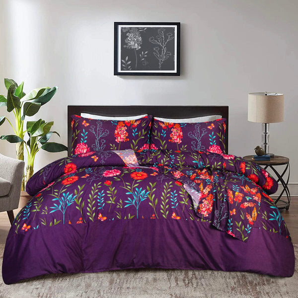 BED SET R2G FLORAL LEAVES Home Collection 2021 HOMBEDCLU 