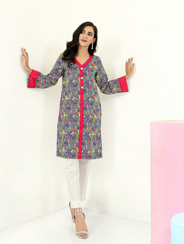 Printed Khaddar Shirt DRK-525 Pret FASSTILAD S 